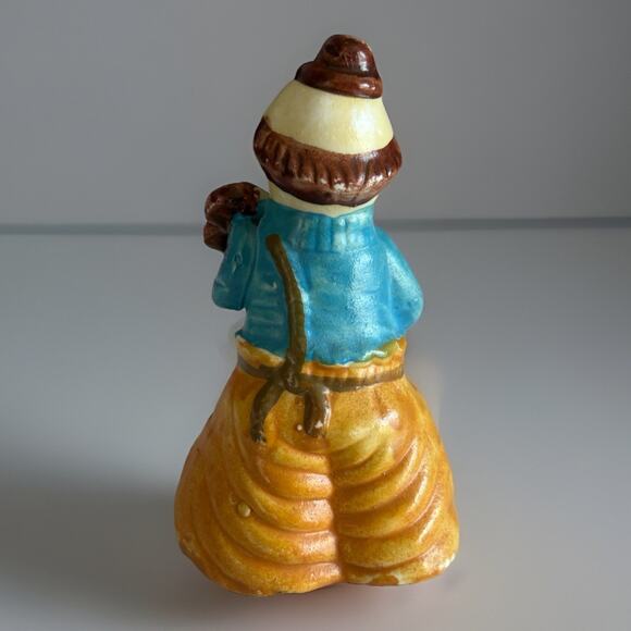 Vintage Happy Violin Hobo Clown Porcelain Figural Bell J.S.N.Y Taiwan 4" - Picture 4 of 9